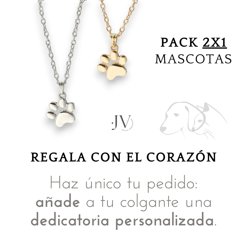 1 Colgante de Huella + 1 de REGALO | "Pack Vínculo Animal"